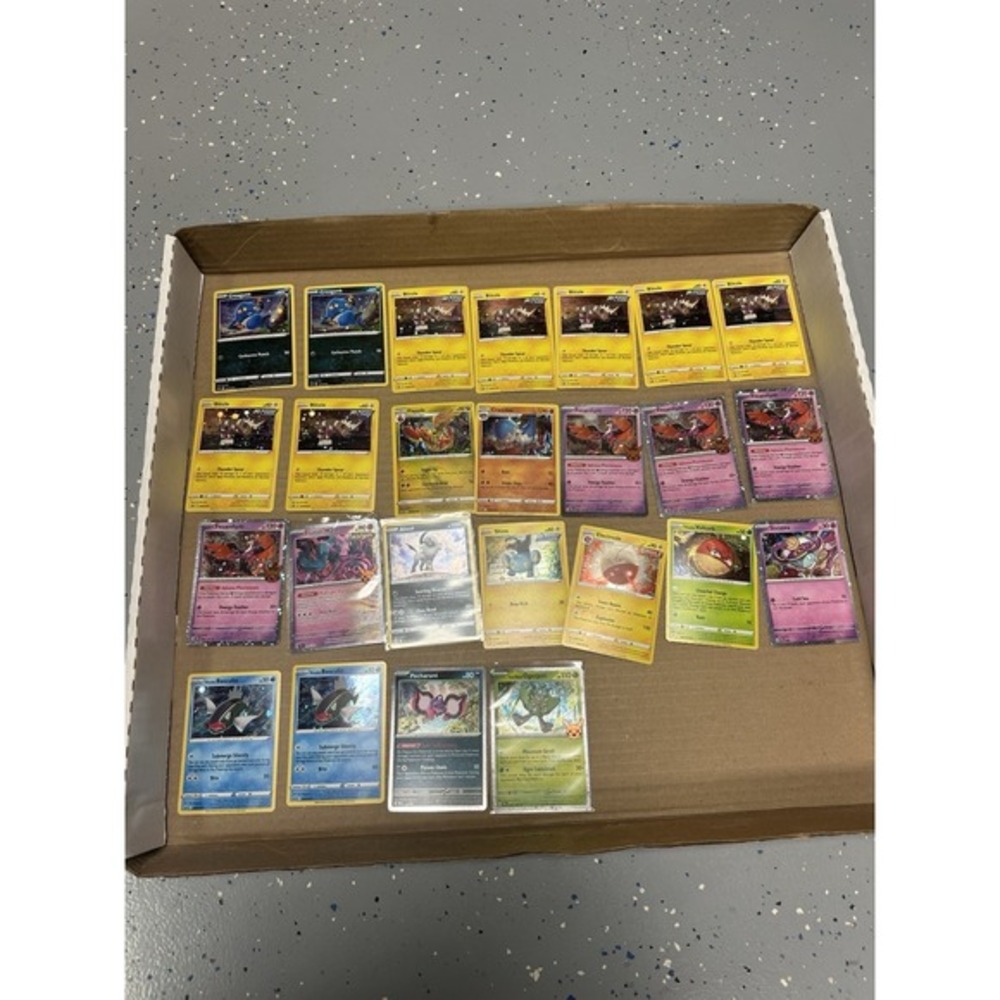 25 pokemon cards with SWIRLS 🌀 All cosmos holos Nm-dmg promos